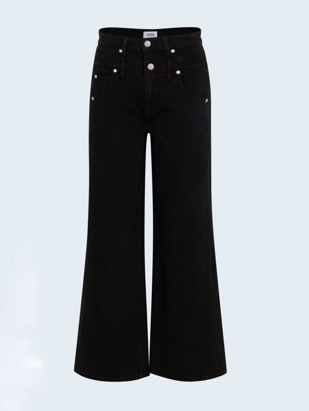 CALEB HIGH RISE STACKED WAIST JEAN - MIDNIGHT HOUR - Picture 3 of 7